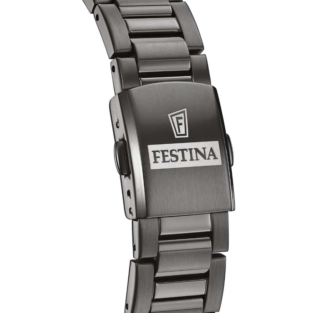 Festina Orologio Solo Tempo Acciaio Grigio Automatico