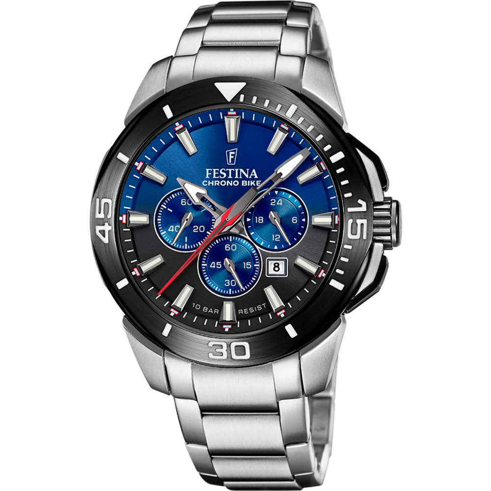 Festina Orologio Cronografo Acciaio Quadrante Blu