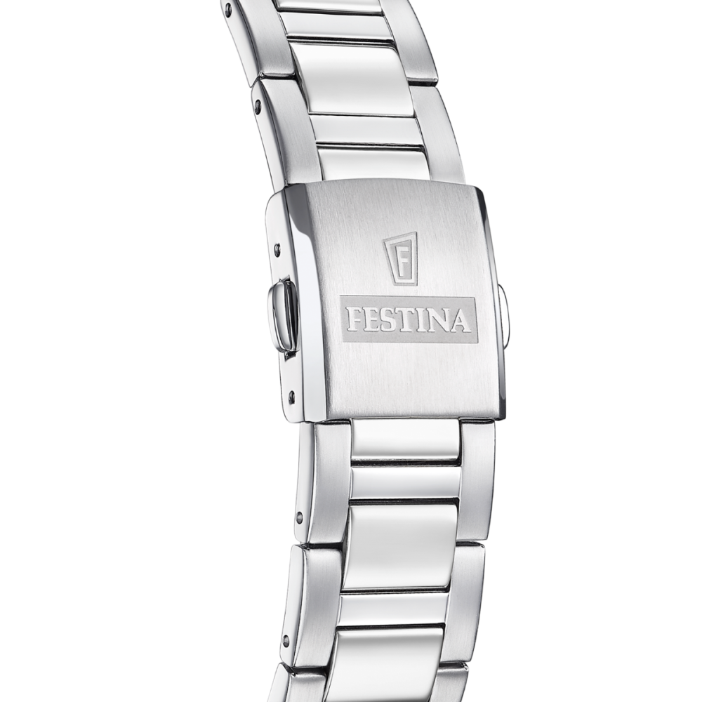 Festina Orologio Solare Acciaio Solo Tempo Quadrante Blu