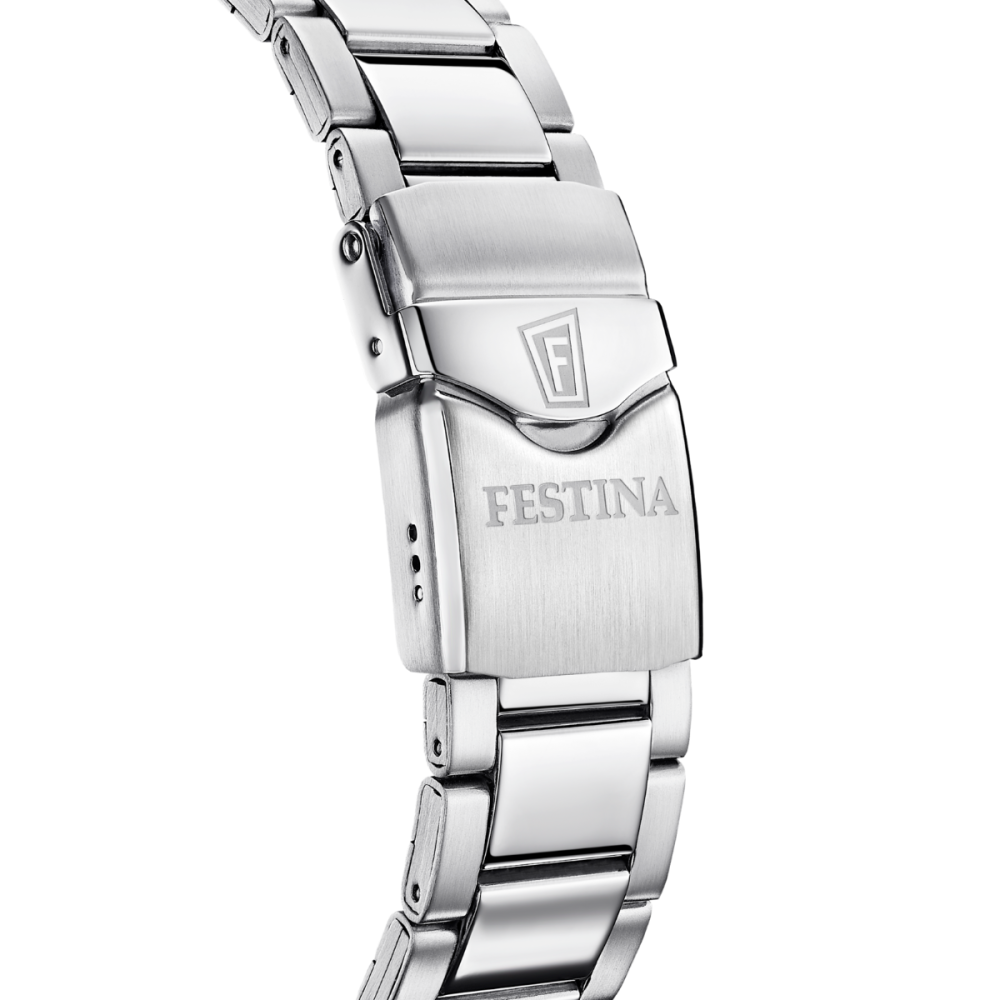 Festina Orologio Solo Tempo Acciaio Quadrante Nero 