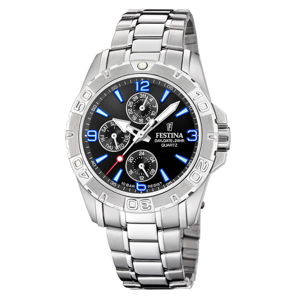 Festina Orologio Multifunzione Acciaio Quadrante Nero