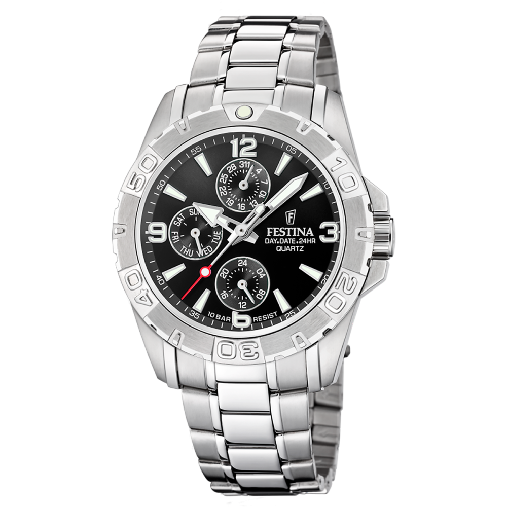 Festina Orologio Multifunzione Acciaio Quadrante Nero