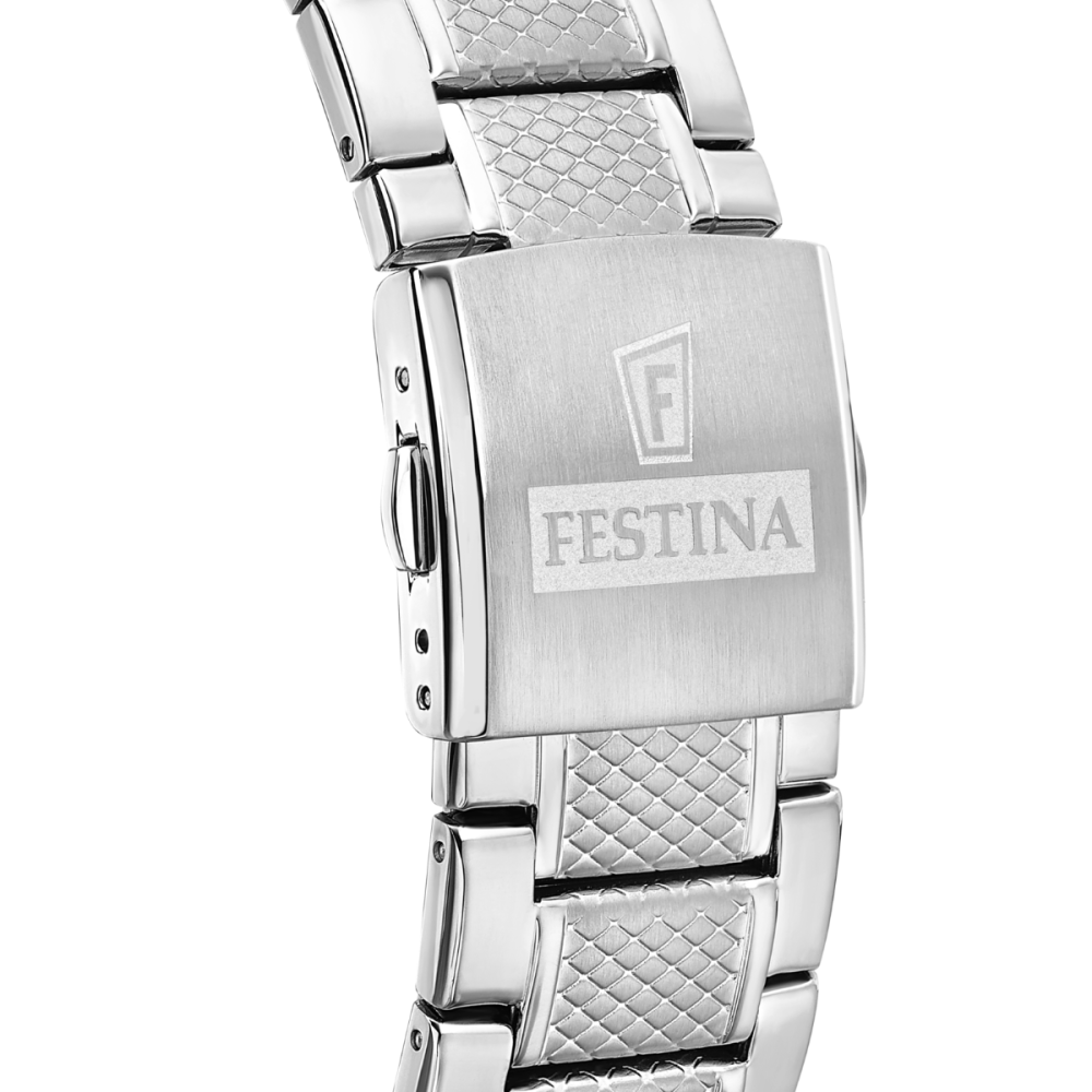 Festina Orologio Cronografo Acciaio Quadrante Bianco