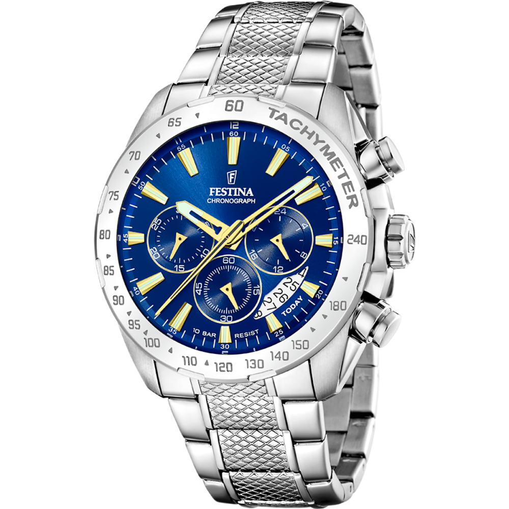 Festina Orologio Cronografo Acciaio Quadrante Blu