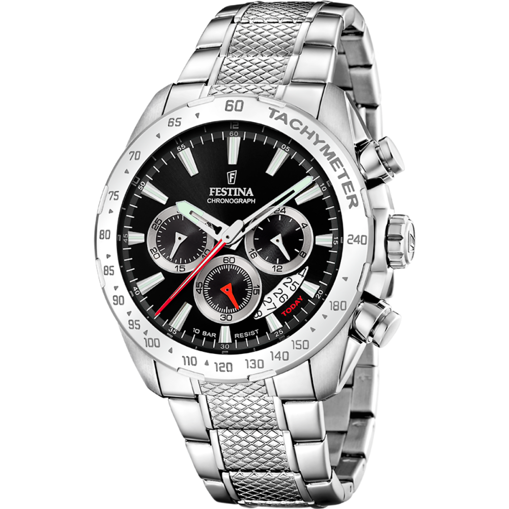 Festina Orologio Cronografo Acciaio Quadrante Nero