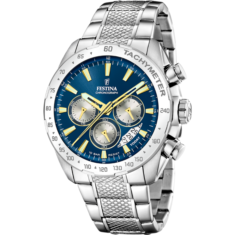 Festina Orologio Cronografo Acciaio Quadrante Blu