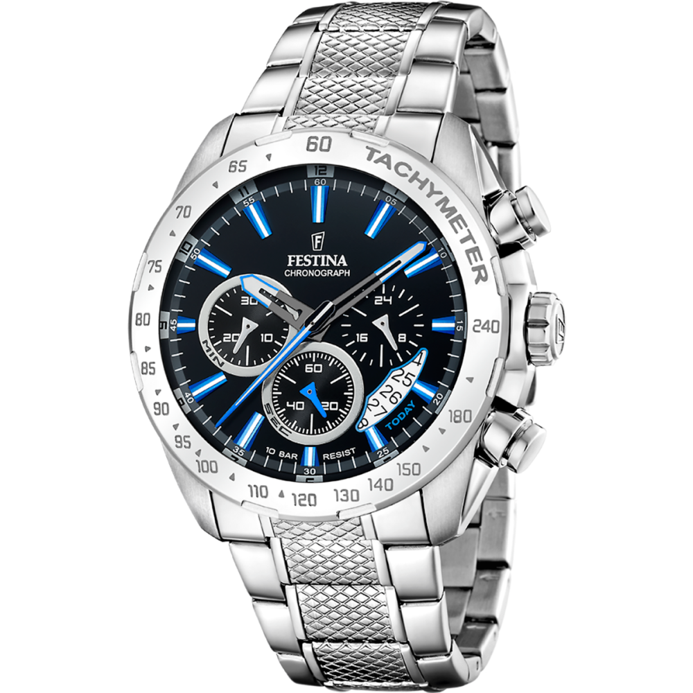 Festina Orologio Cronografo Acciaio Quadrante Nero