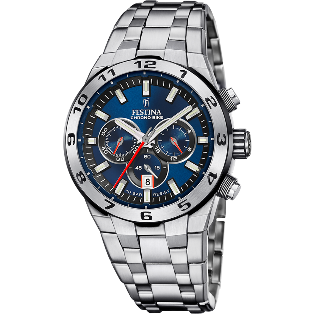 Festina Orologio Cronografo Acciaio Quadrante Blu