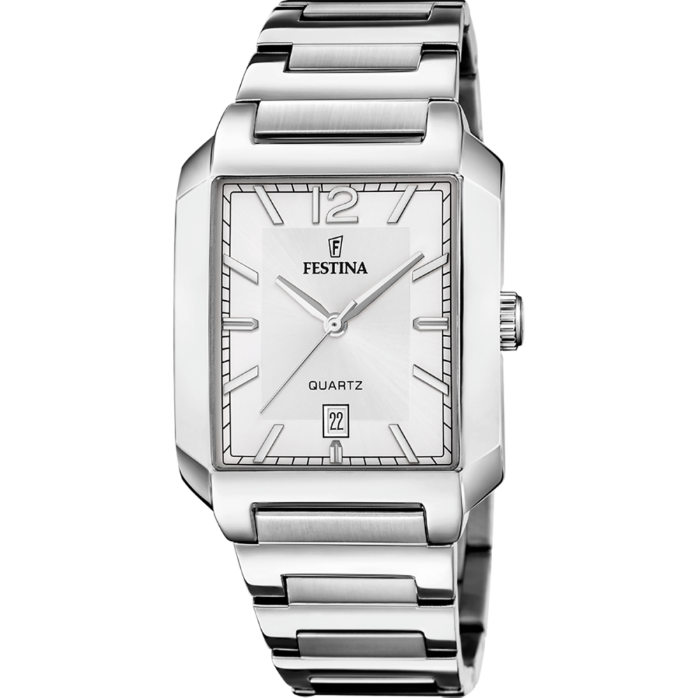 Festina Orologio Solo Tempo Acciaio Quadrante Silver