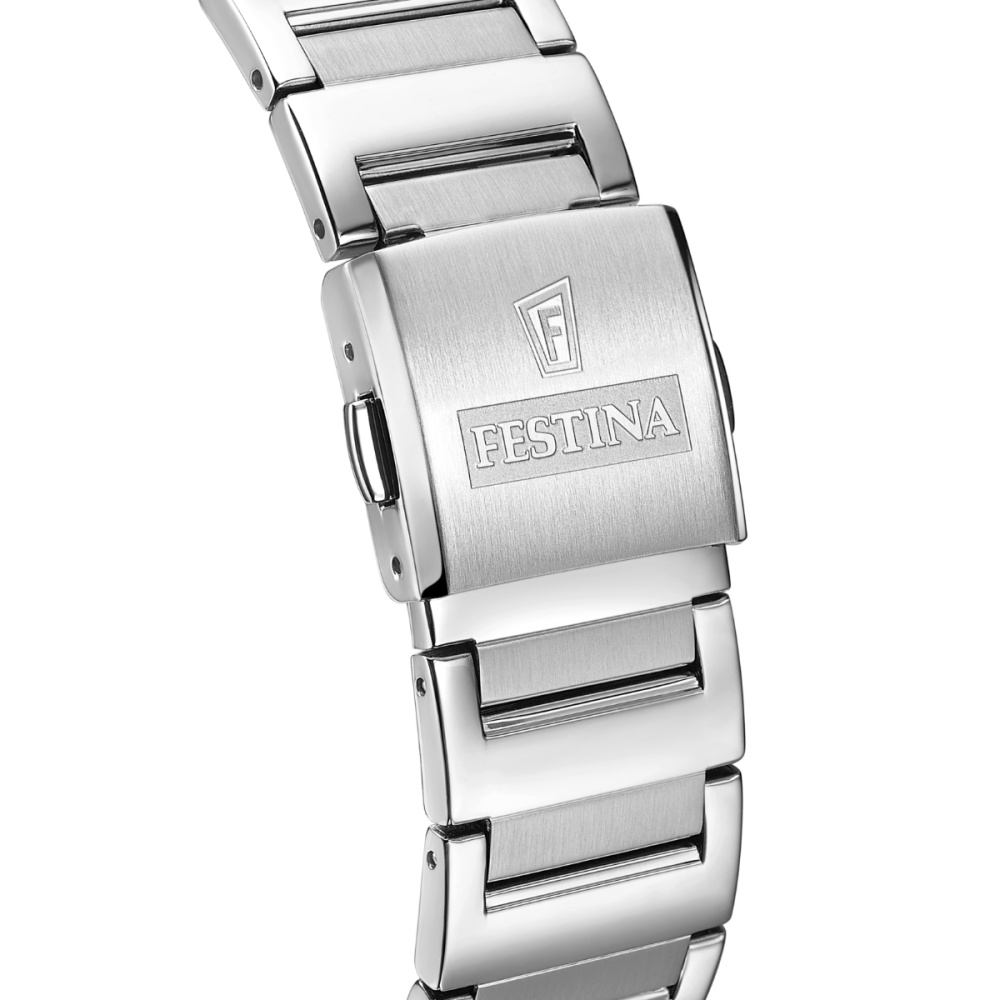 Festina Orologio Solo Tempo Acciaio Quadrante Silver