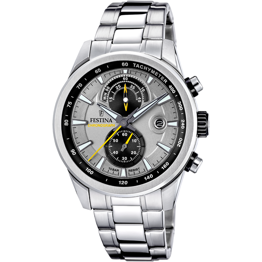 Festina Orologio Cronografo Acciaio Quadrante Silver