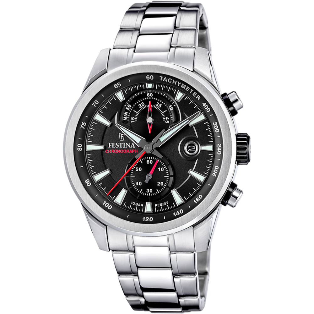 Festina Orologio Cronografo Acciaio Quadrante Nero