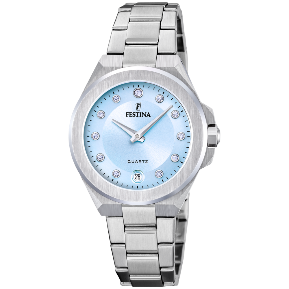 Festina Orologio Solo Tempo Acciaio Quadrante Celeste