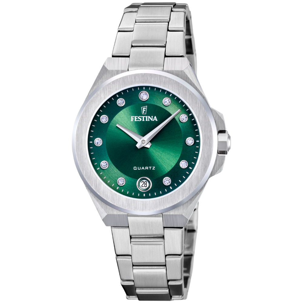 Festina Orologio Solo Tempo Acciaio Quadrante Verde