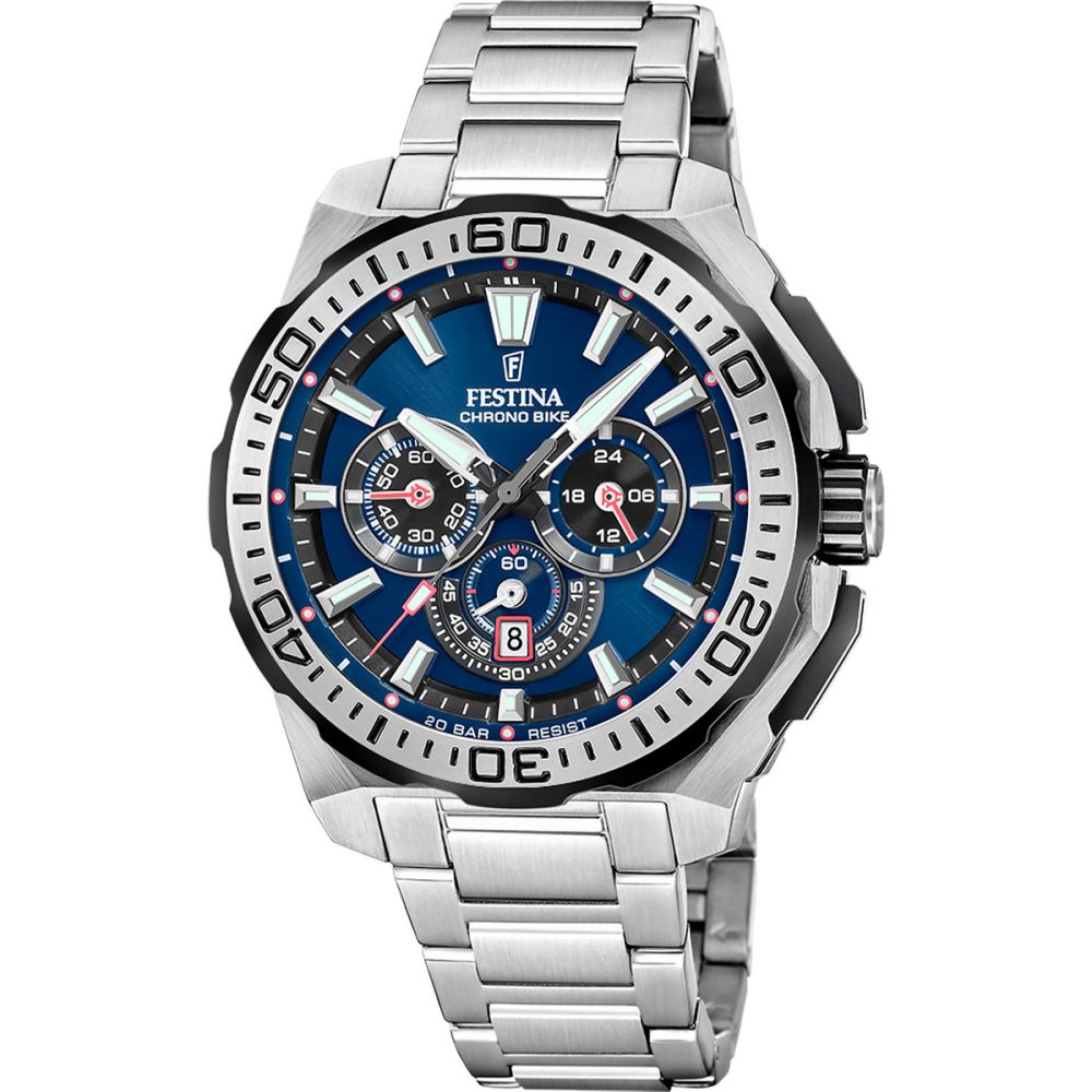 Festina Orologio Cronografo Acciaio Quadrante Blu