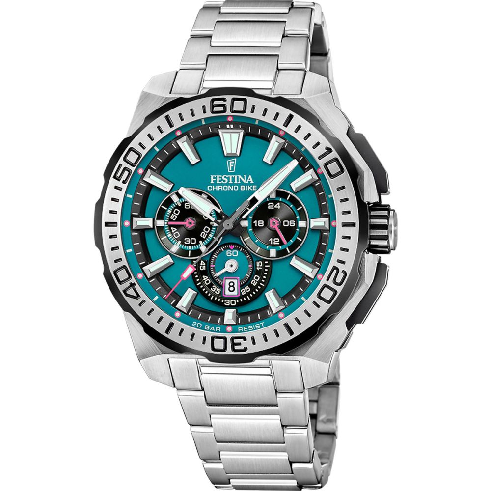 Festina Orologio Cronografo Acciaio Quadrante Verde