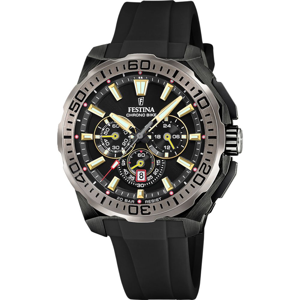 Festina Orologio Cronografo Acciaio Quadrante Nero