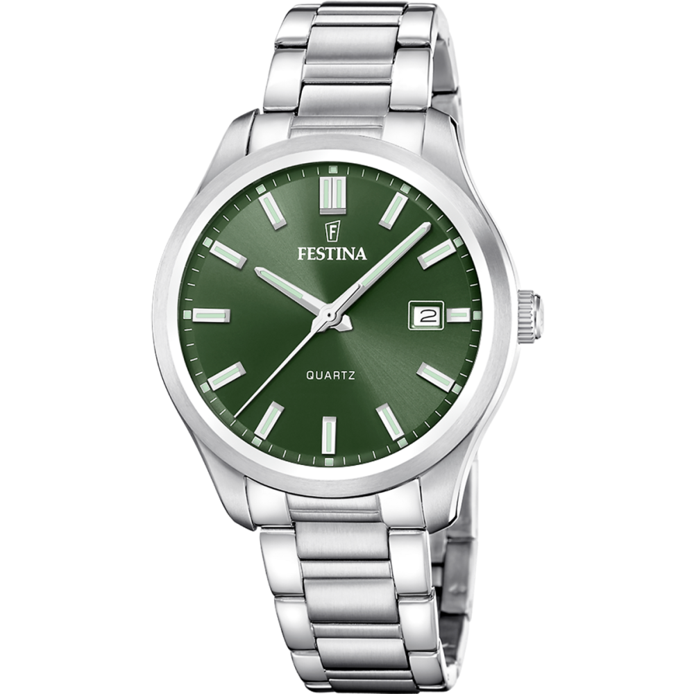 Festina Orologio Solo Tempo Acciaio Quadrante Verde