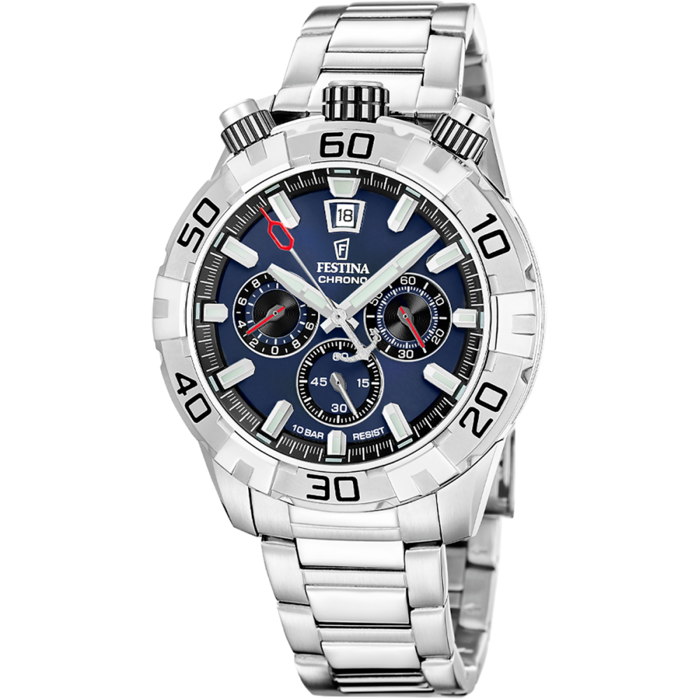 Festina Orologio Cronografo Acciaio Quadrante Blu