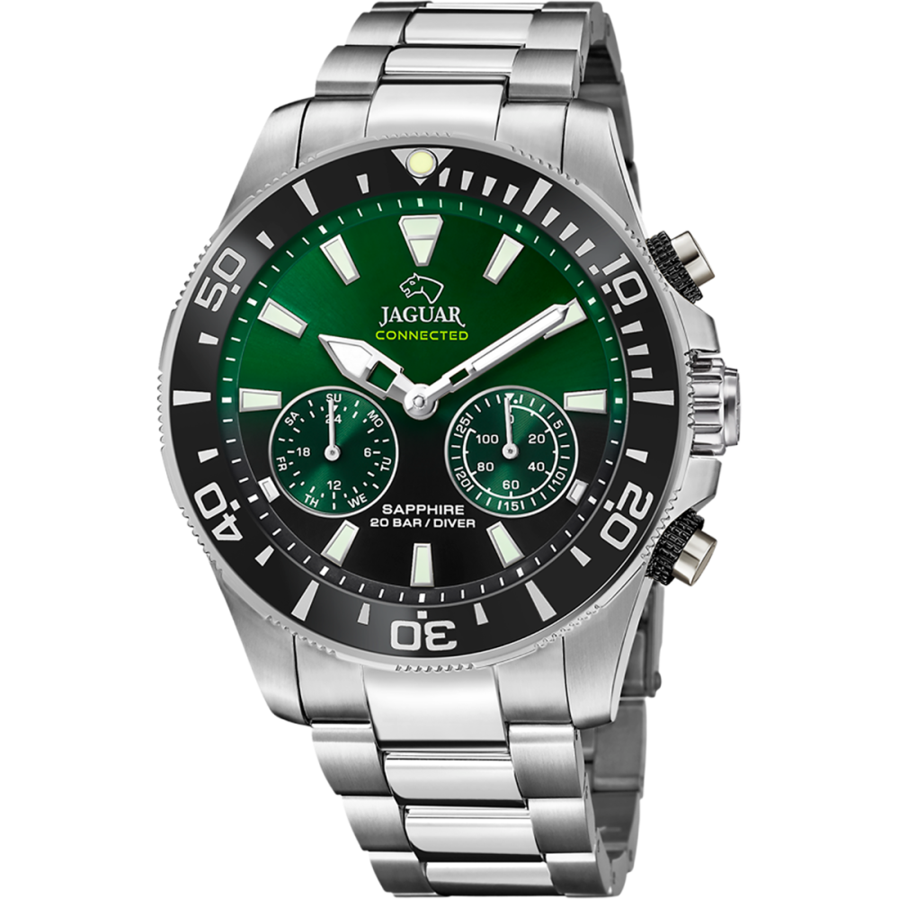 Jaguar Orologio Connected Uomo Acciaio Quadrante Verde