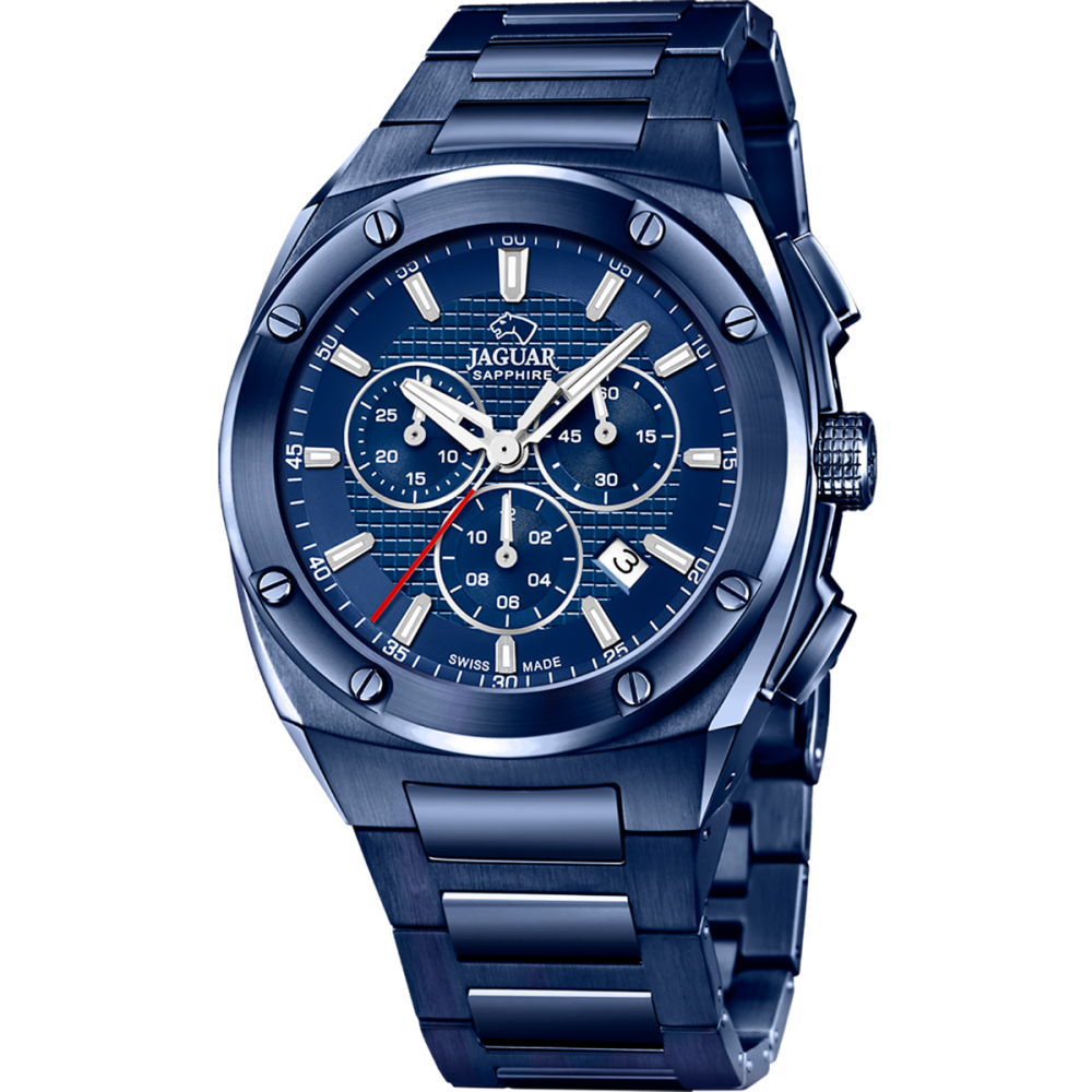 Jaguar Orologio Cronografo Swiss Made Quadrante Blu