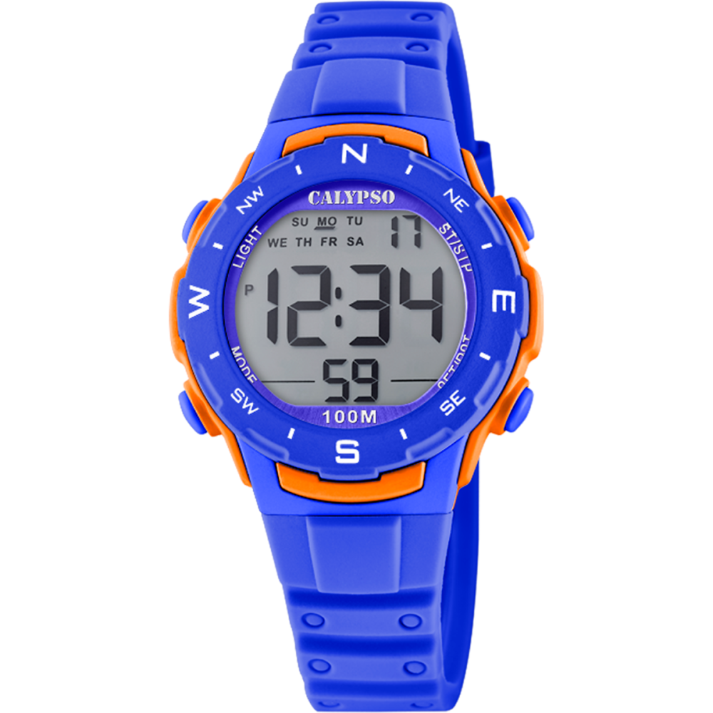 Calypso Orologio Digitale Multifunzione Gomma Azzurro