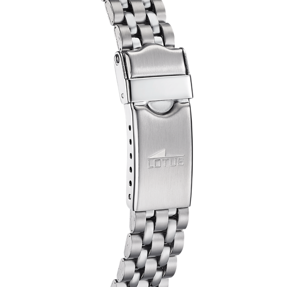 Lotus Orologio Acciaio Solo Tempo Quadrante Bianco