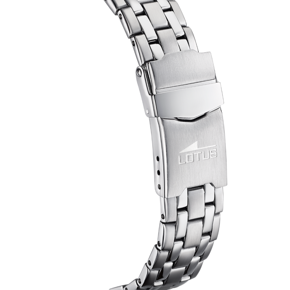 Lotus Orologio Acciaio Solo Tempo Quadrante Bianco