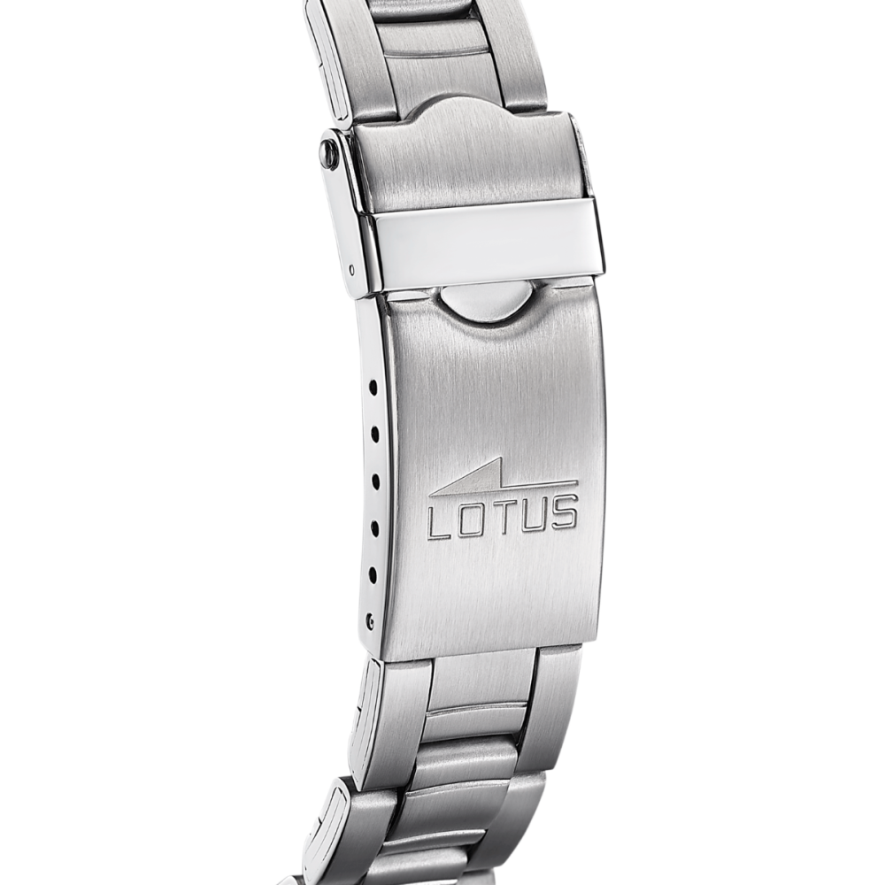 Lotus Orologio Acciaio Solo Tempo Quadrante Bianco