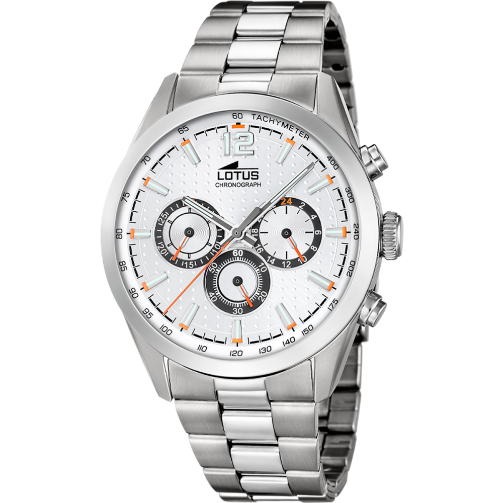 Lotus Orologio Cronografo Acciaio Quadrante Silver