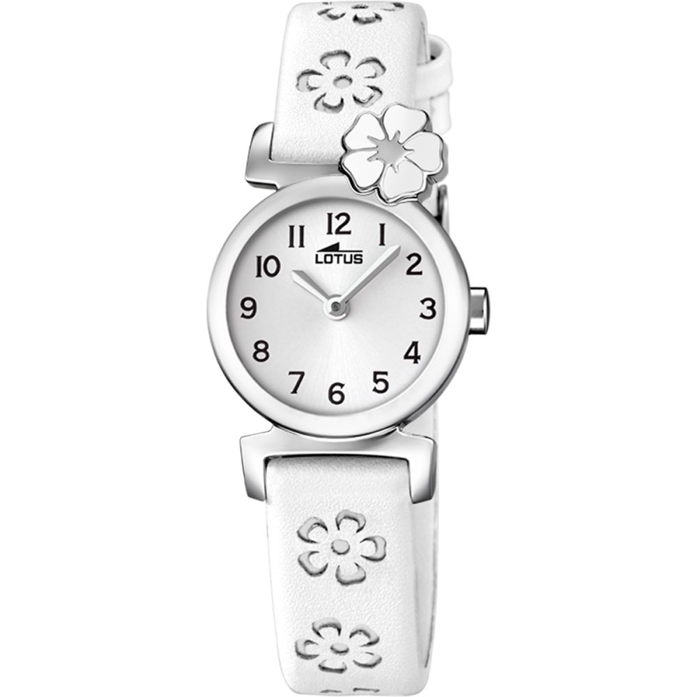 Lotus Orologio Acciaio Solo Tempo Bambina Pelle Bianca