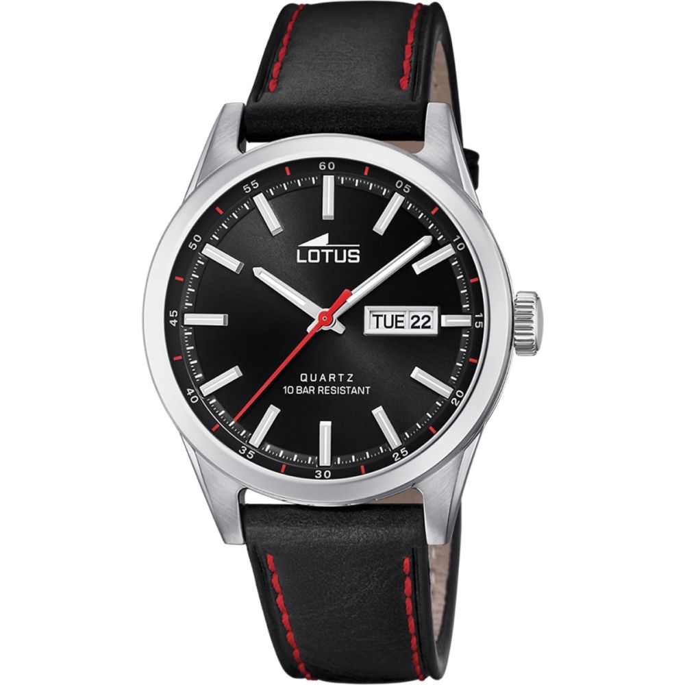 Lotus Solo Tempo Acciaio Quadrante Nero