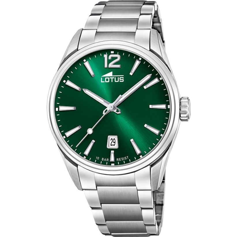 Lotus Orologio Solo Tempo Acciaio Quadrante Verde