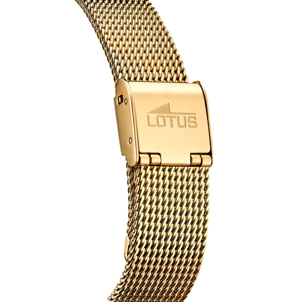 Lotus Orologio Acciaio Solo Tempo Quadrante Dorato