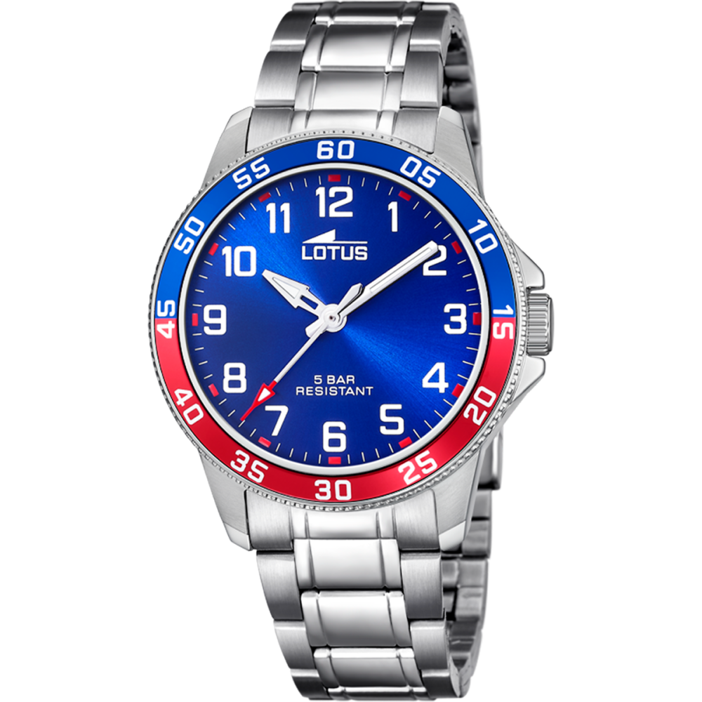 Lotus Orologio Acciaio Solo Tempo Quadrante Blu