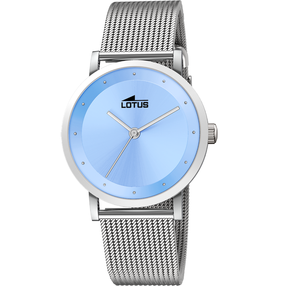 Lotus Orologio Acciaio Solo Tempo Quadrante Celeste