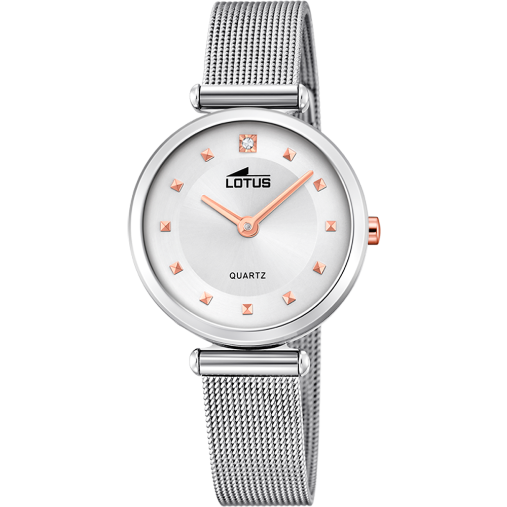 Lotus Orologio Acciaio Solo Tempo Quadrante Silver