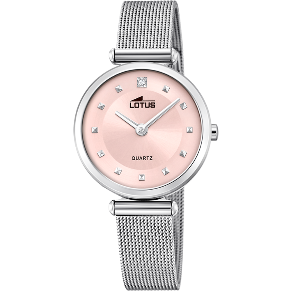 Lotus Orologio Acciaio Solo Tempo Quadrante Rosa
