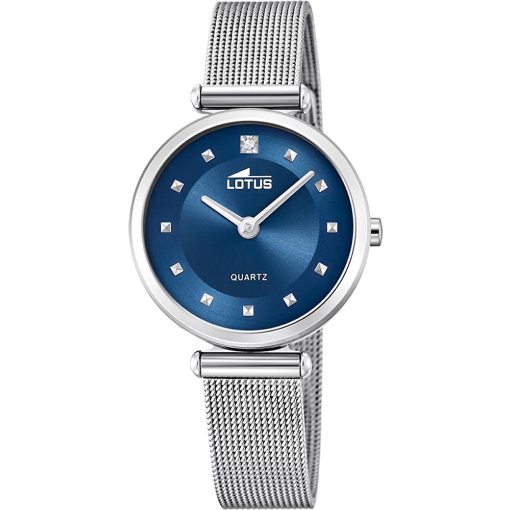 Lotus Orologio Acciaio Solo Tempo Quadrante Blu