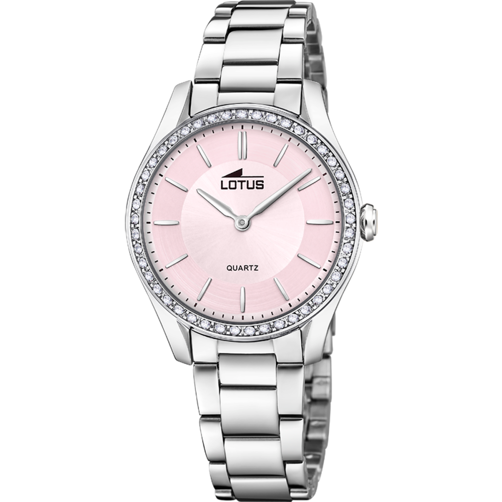 Lotus Orologio Acciaio Solo Tempo Quadrante Rosa