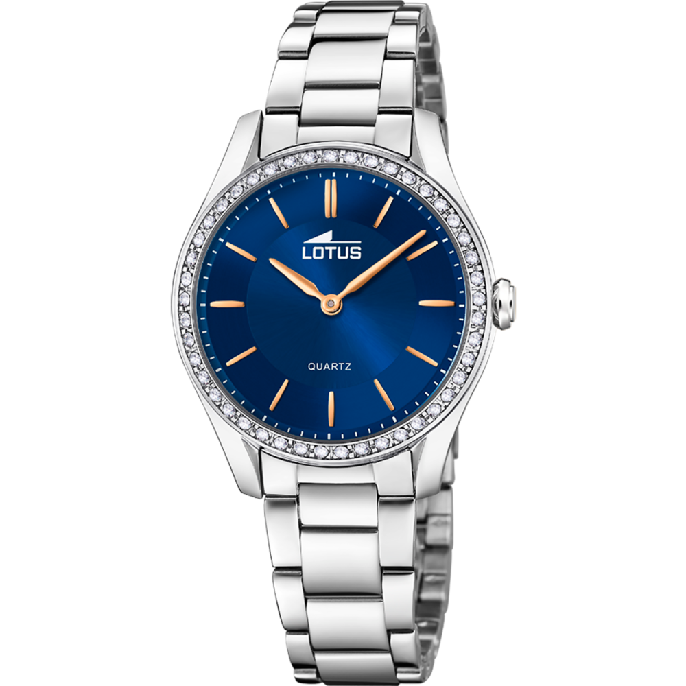 Lotus Orologio Acciaio Solo Tempo Quadrante Blu