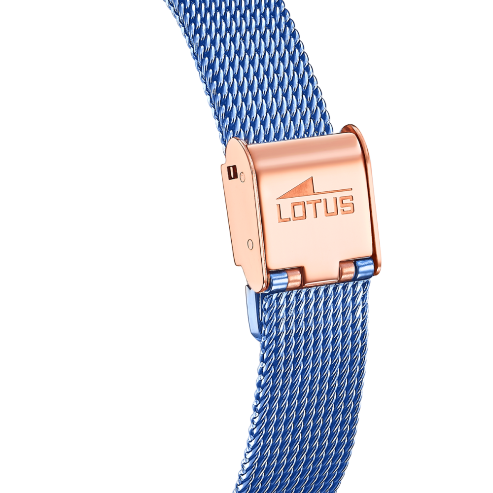 Lotus Orologio Acciaio Solo Tempo Quadrante Azzurro