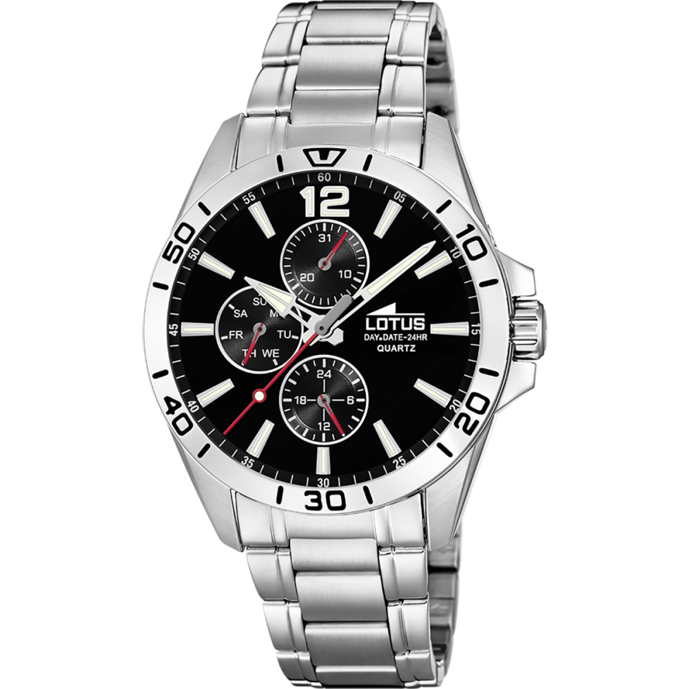Lotus Orologio Multifunzione Acciaio Quadrante Nero
