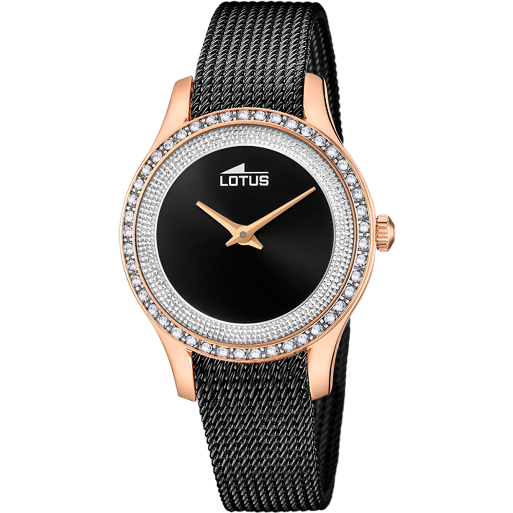 Lotus Orologio Acciaio Rosè Solo Tempo Quadrante Nero