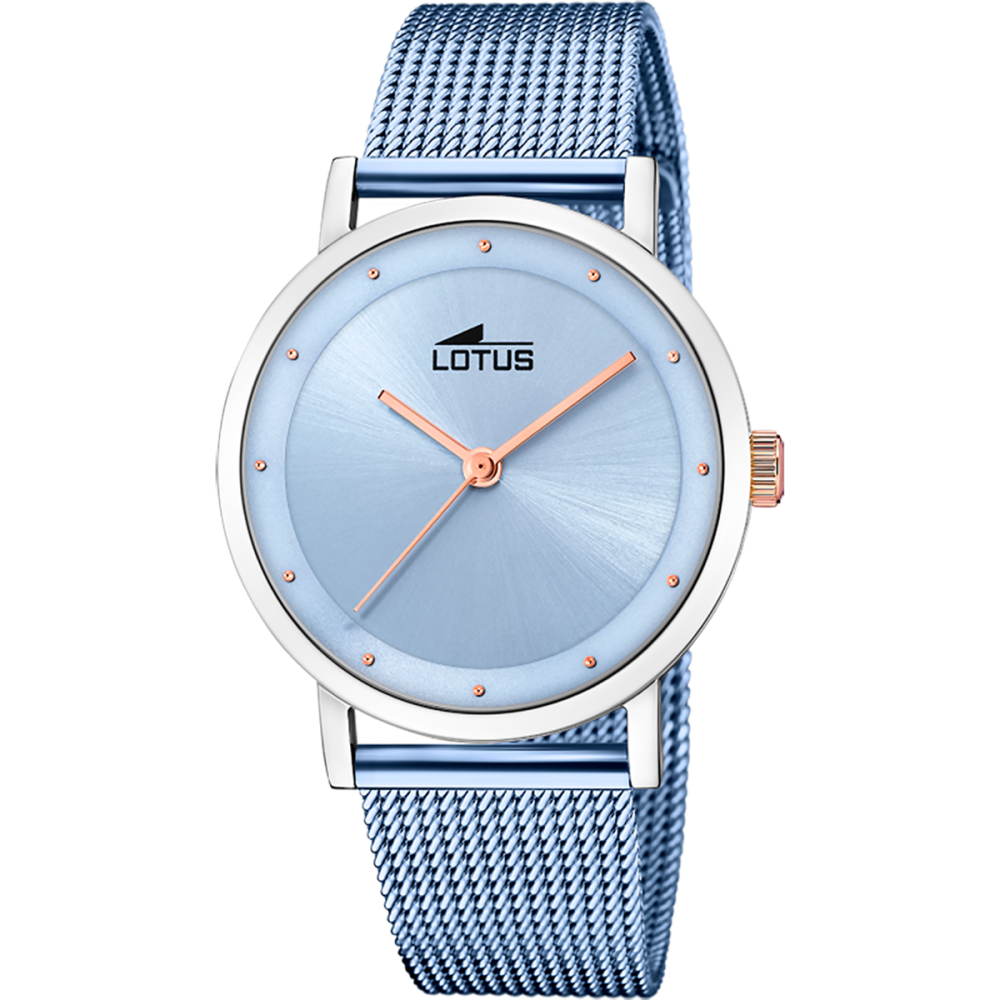 Lotus Orologio Acciaio Solo Tempo Quadrante Celeste