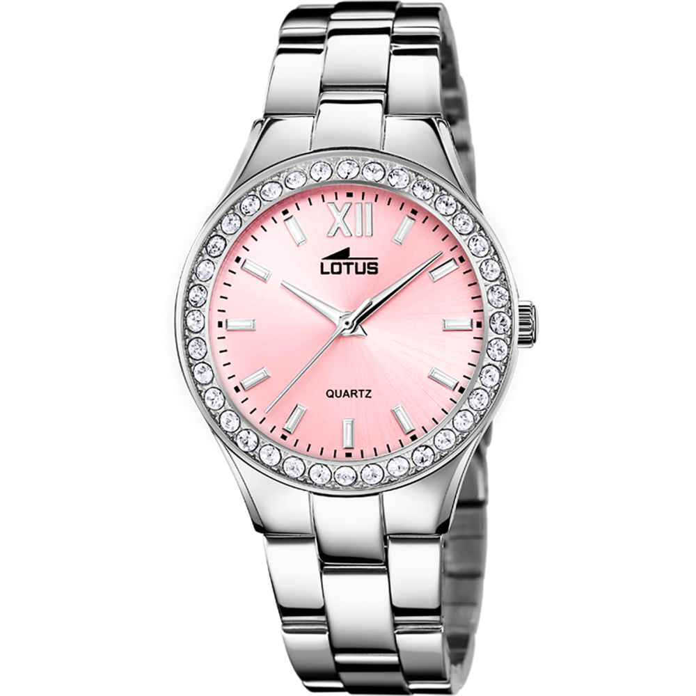Lotus Orologio Acciaio Solo Tempo Quadrante Rosa