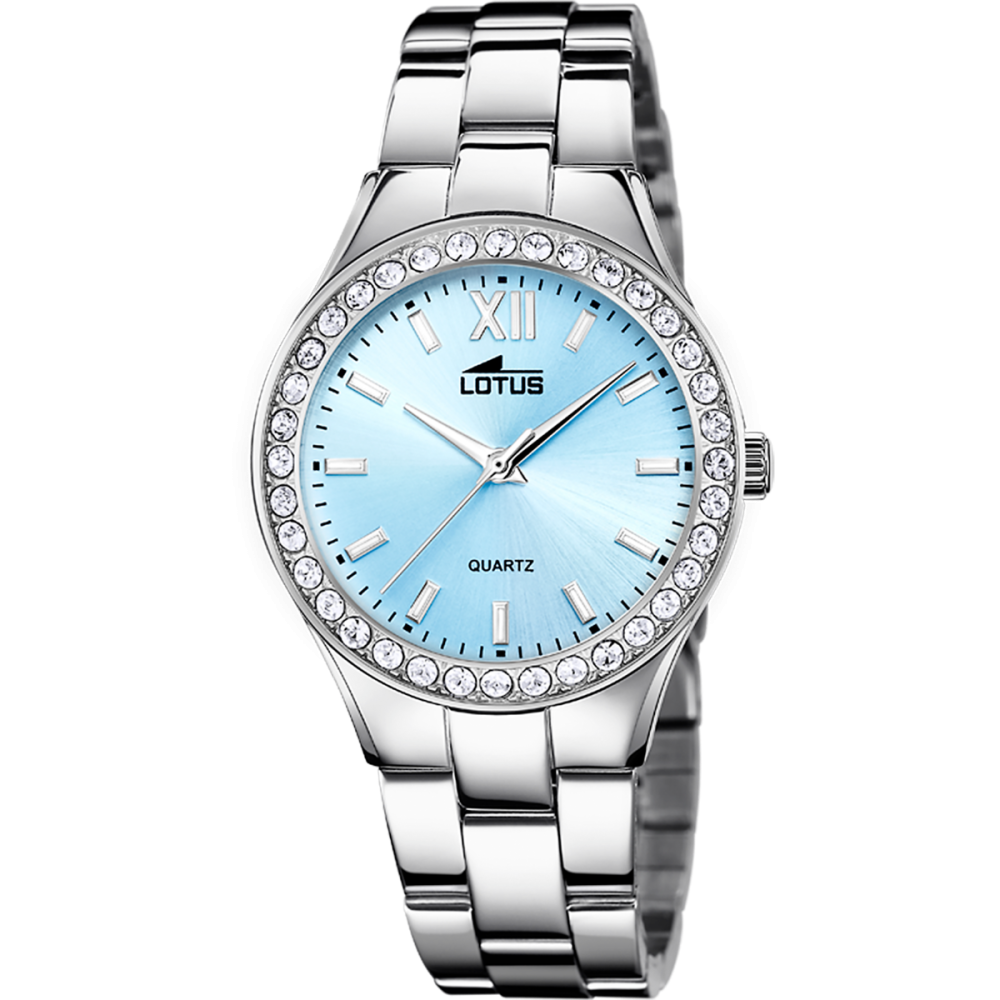 Lotus Orologio Acciaio Solo Tempo Quadrante Celeste