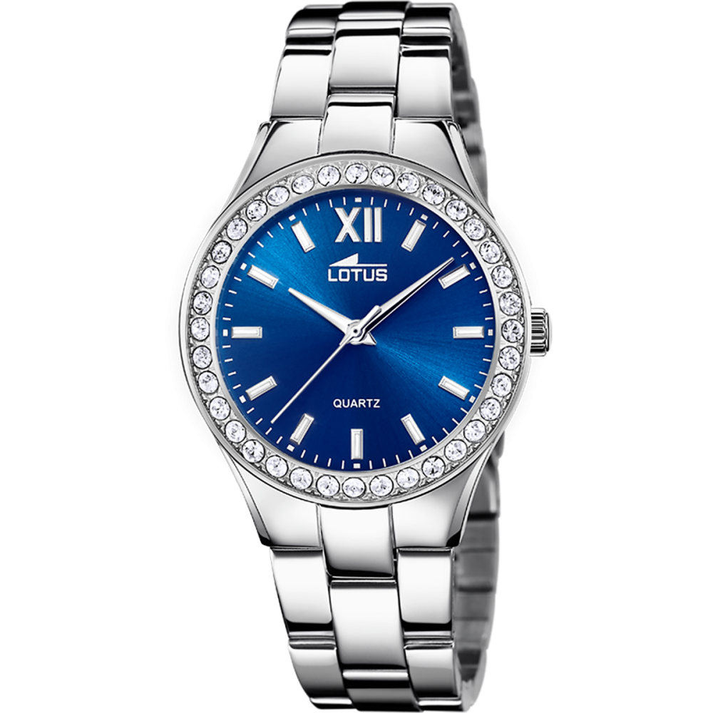 Lotus Orologio Acciaio Solo Tempo Quadrante Blu