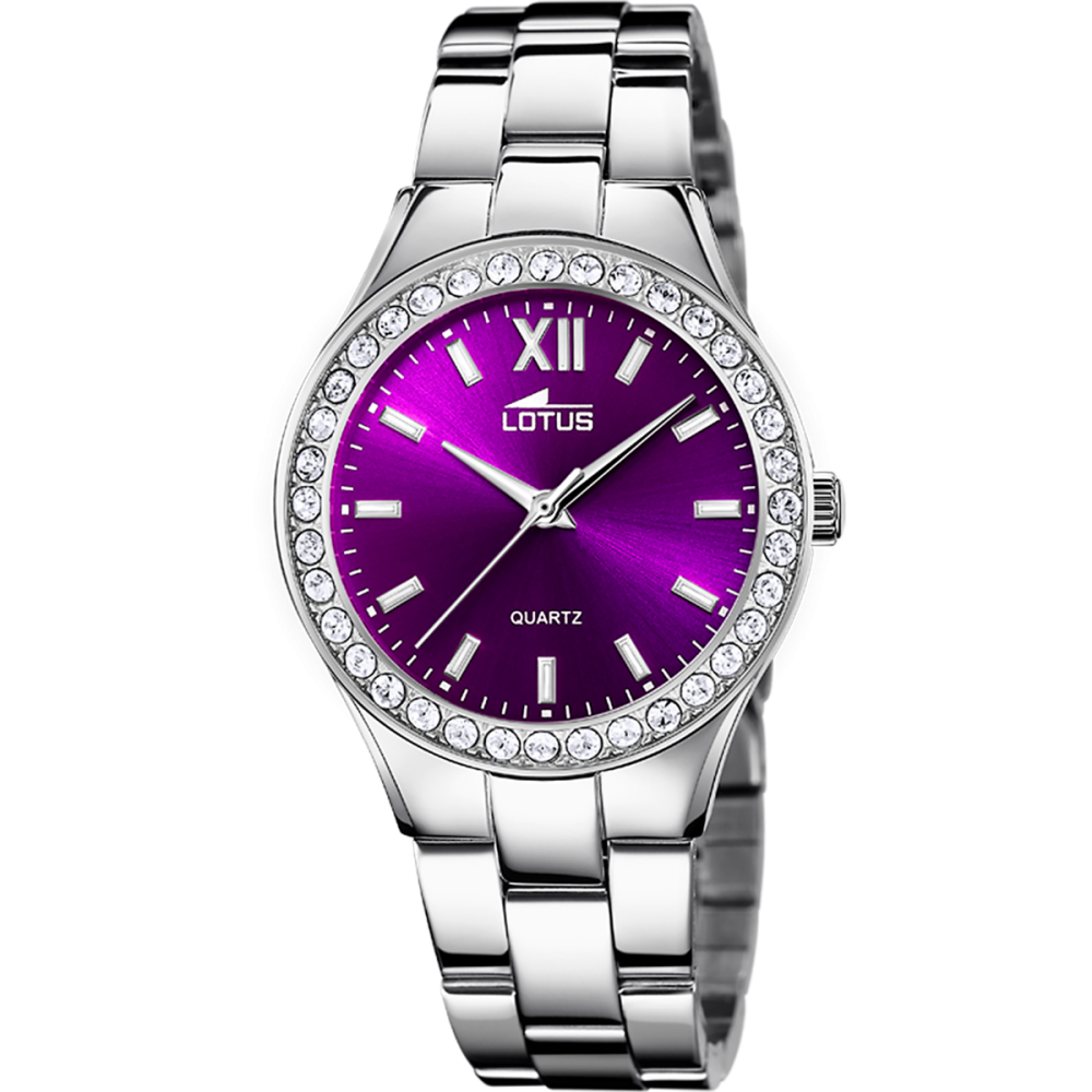 Lotus Orologio Acciaio Solo Tempo Quadrante Viola