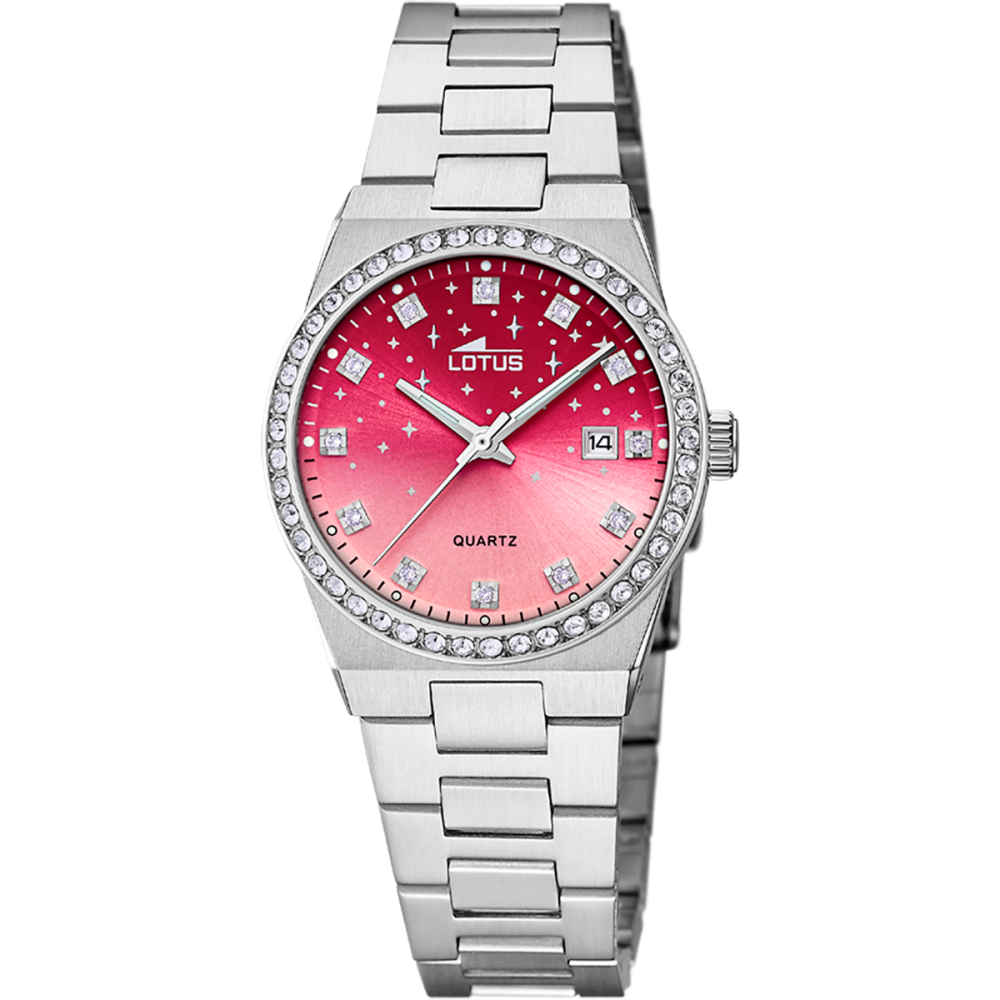 Lotus Orologio Solo Tempo Acciaio Quadrante Rosa